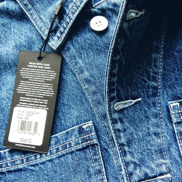 HUDSON Denim Utility Jumpsuit Coverall Suit sz XS - Picture 9 of 11